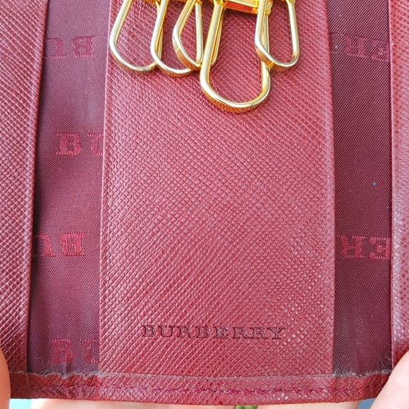 Burberry Check Print Canvas Leather Keyholder - Picture 8 of 14
